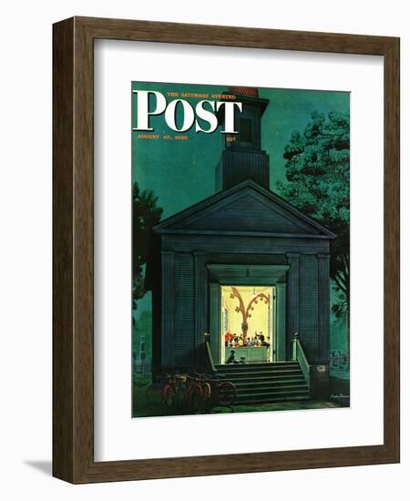 "Choir Practice," Saturday Evening Post Cover, August 10, 1946-Stevan Dohanos-Framed Giclee Print