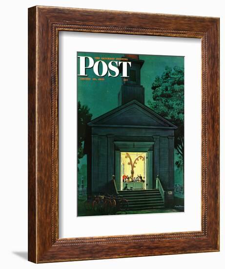 "Choir Practice," Saturday Evening Post Cover, August 10, 1946-Stevan Dohanos-Framed Giclee Print