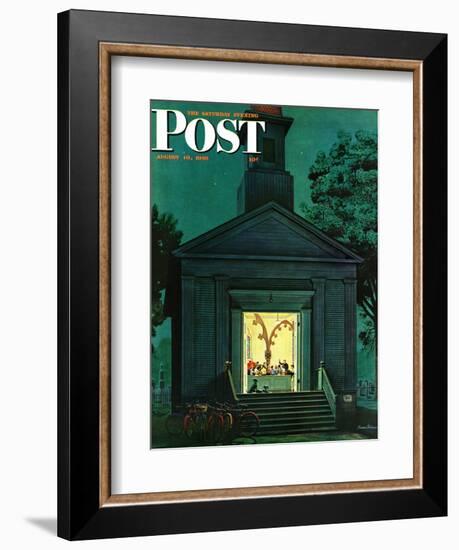 "Choir Practice," Saturday Evening Post Cover, August 10, 1946-Stevan Dohanos-Framed Giclee Print