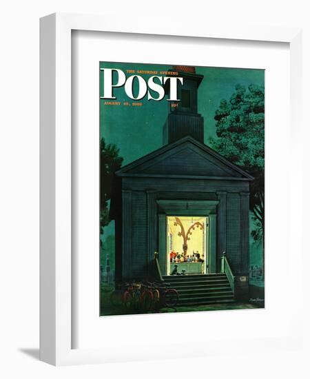 "Choir Practice," Saturday Evening Post Cover, August 10, 1946-Stevan Dohanos-Framed Giclee Print