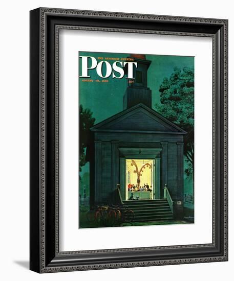 "Choir Practice," Saturday Evening Post Cover, August 10, 1946-Stevan Dohanos-Framed Giclee Print