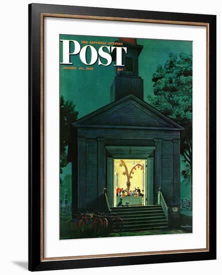 "Choir Practice," Saturday Evening Post Cover, August 10, 1946-Stevan Dohanos-Framed Giclee Print