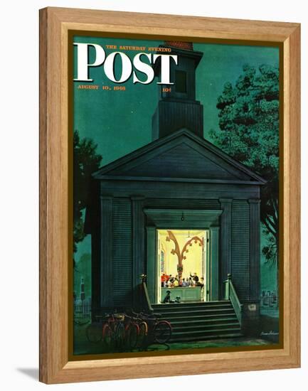 "Choir Practice," Saturday Evening Post Cover, August 10, 1946-Stevan Dohanos-Framed Premier Image Canvas