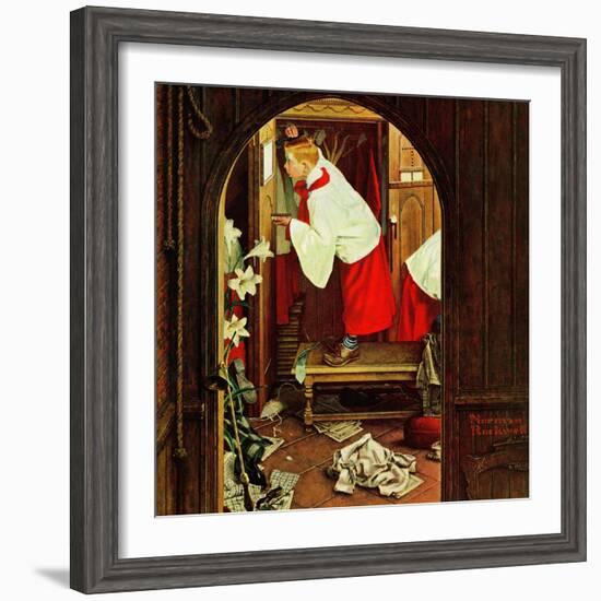 "Choirboy", April 17,1954-Norman Rockwell-Framed Giclee Print