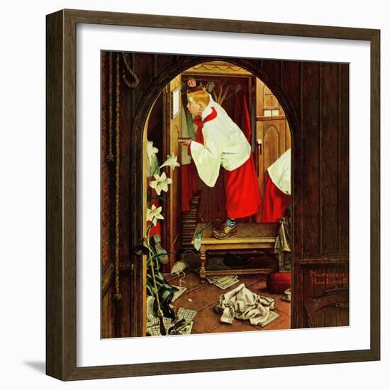 "Choirboy", April 17,1954-Norman Rockwell-Framed Giclee Print