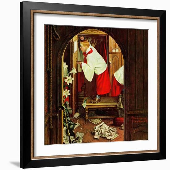 "Choirboy", April 17,1954-Norman Rockwell-Framed Giclee Print