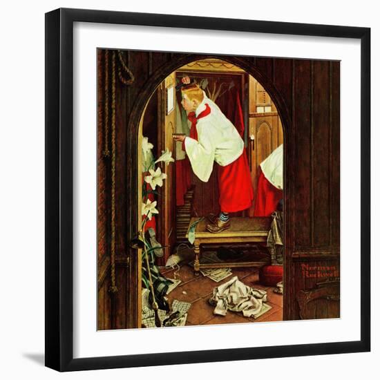 "Choirboy", April 17,1954-Norman Rockwell-Framed Giclee Print
