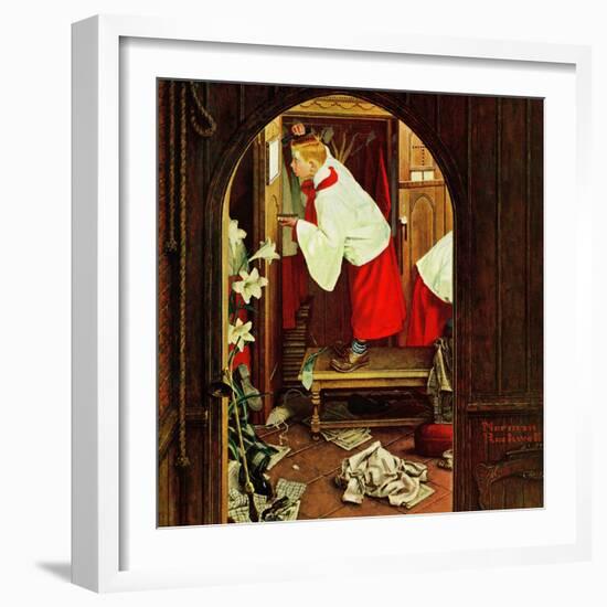 "Choirboy", April 17,1954-Norman Rockwell-Framed Giclee Print
