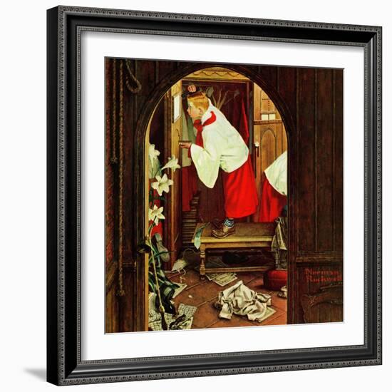 "Choirboy", April 17,1954-Norman Rockwell-Framed Giclee Print