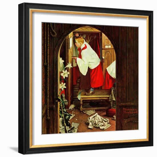 "Choirboy", April 17,1954-Norman Rockwell-Framed Giclee Print