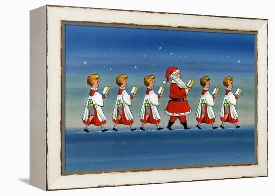 Choirboys and Santa-Stanley Cooke-Framed Premier Image Canvas