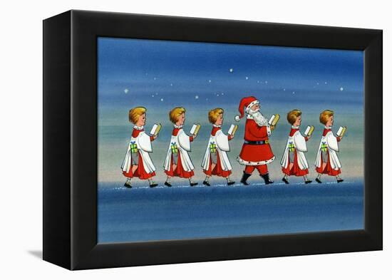 Choirboys and Santa-Stanley Cooke-Framed Premier Image Canvas