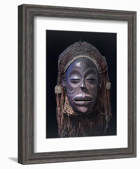 Chokwe dance mask of a type known as Mwana Pwo, Angola or DR Congo, 19th or 20th century-Werner Forman-Framed Photographic Print