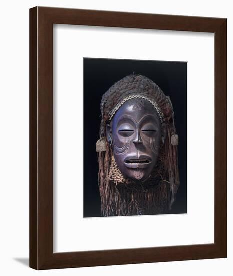 Chokwe dance mask of a type known as Mwana Pwo, Angola or DR Congo, 19th or 20th century-Werner Forman-Framed Photographic Print