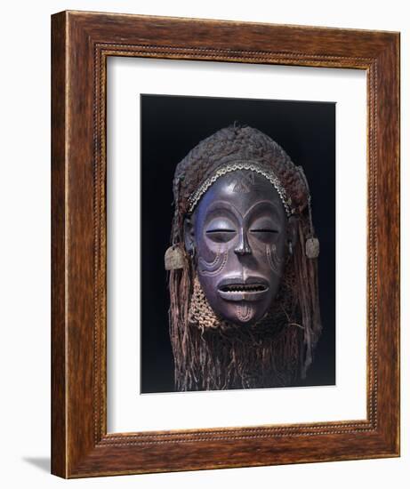 Chokwe dance mask of a type known as Mwana Pwo, Angola or DR Congo, 19th or 20th century-Werner Forman-Framed Photographic Print