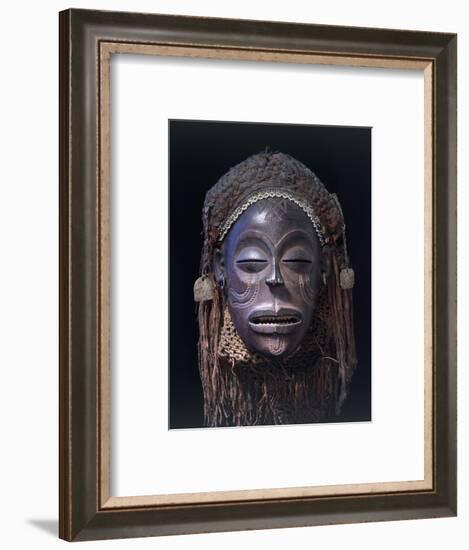 Chokwe dance mask of a type known as Mwana Pwo, Angola or DR Congo, 19th or 20th century-Werner Forman-Framed Photographic Print