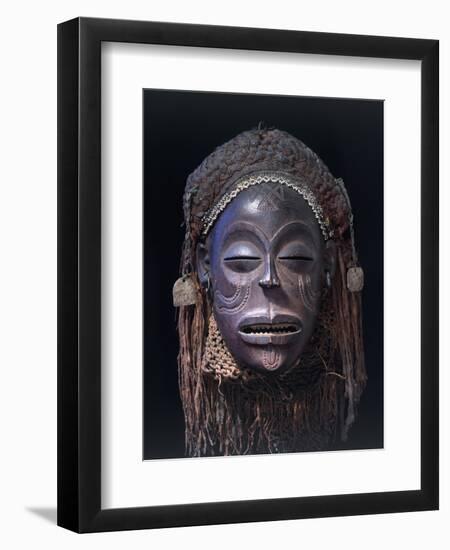 Chokwe dance mask of a type known as Mwana Pwo, Angola or DR Congo, 19th or 20th century-Werner Forman-Framed Photographic Print