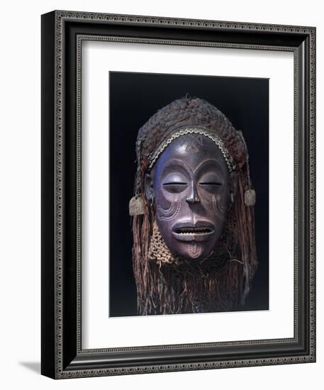 Chokwe dance mask of a type known as Mwana Pwo, Angola or DR Congo, 19th or 20th century-Werner Forman-Framed Photographic Print