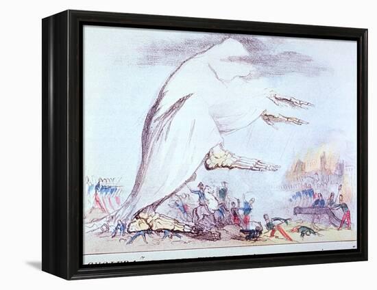 Cholera Tramples the Victors and the Vanquished Both, Robert Seymour, 1831-null-Framed Stretched Canvas