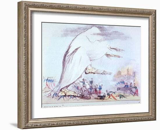 Cholera Tramples the Victors and the Vanquished Both, Robert Seymour, 1831-null-Framed Art Print