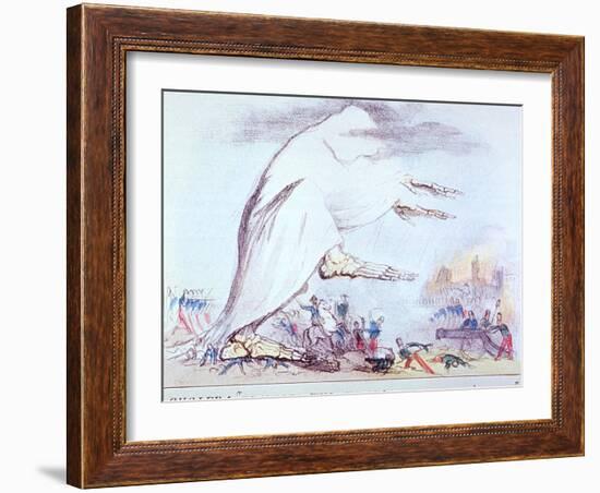 Cholera Tramples the Victors and the Vanquished Both, Robert Seymour, 1831-null-Framed Art Print