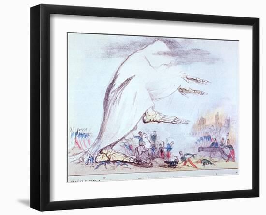 Cholera Tramples the Victors and the Vanquished Both, Robert Seymour, 1831-null-Framed Art Print