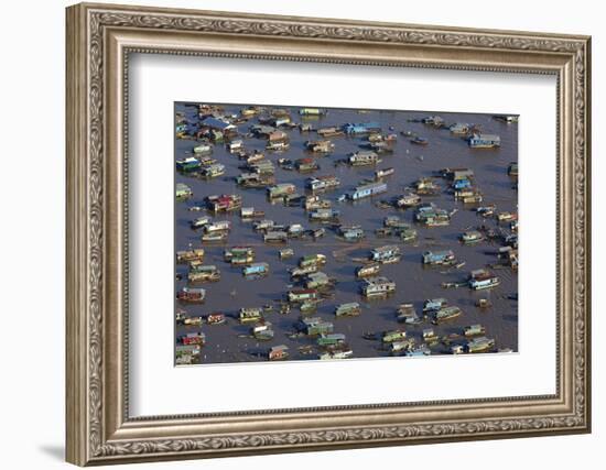 Chong Kneas Floating Village, Tonle Sap Lake, Near Siem Reap, Cambodia-David Wall-Framed Photographic Print