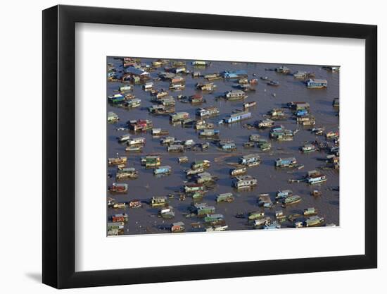 Chong Kneas Floating Village, Tonle Sap Lake, Near Siem Reap, Cambodia-David Wall-Framed Photographic Print