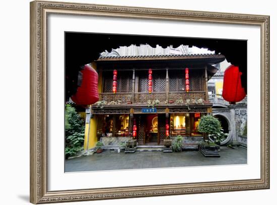 Chongqing Temple-Charles Bowman-Framed Photographic Print