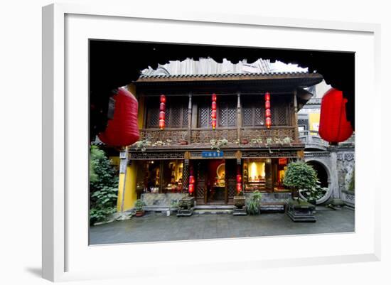 Chongqing Temple-Charles Bowman-Framed Photographic Print