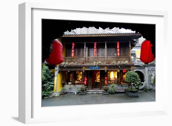 Chongqing Temple-Charles Bowman-Framed Photographic Print