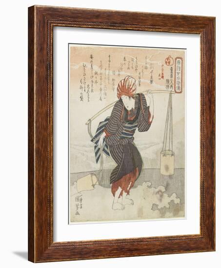 Choo; Fourth Piece of the 5 Serial Images of Making Sea Salt, C. 1830-Utagawa Kuniyoshi-Framed Giclee Print