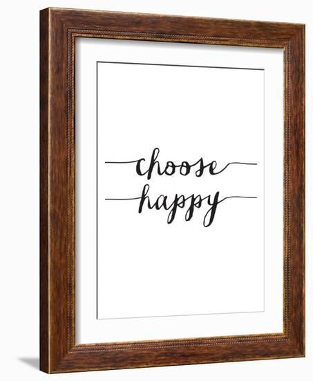 Choose Happy BW-Brett Wilson-Framed Art Print