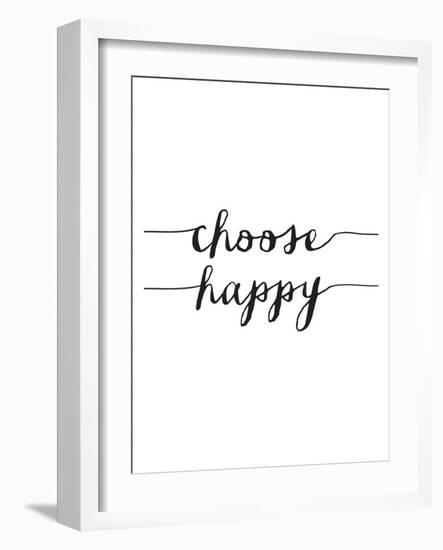 Choose Happy BW-Brett Wilson-Framed Art Print