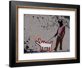 Choose the dog-Banksy-Framed Giclee Print