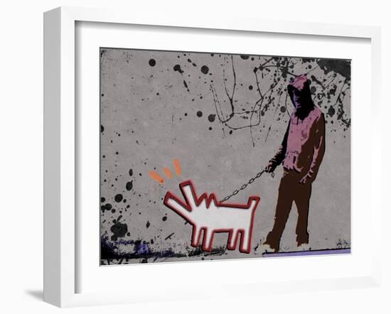 Choose the dog-Banksy-Framed Giclee Print