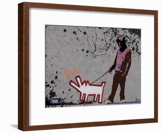 Choose the dog-Banksy-Framed Giclee Print