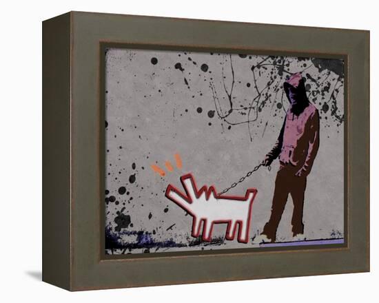 Choose the dog-Banksy-Framed Premier Image Canvas