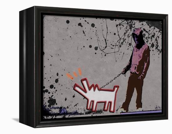 Choose the dog-Banksy-Framed Premier Image Canvas