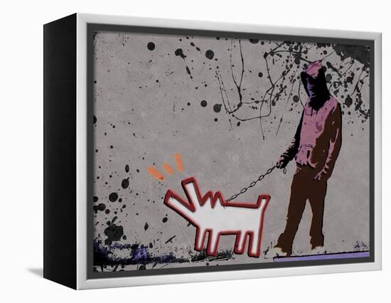 Choose the dog-Banksy-Framed Premier Image Canvas