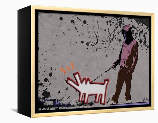 Choose the dog-Banksy-Framed Premier Image Canvas