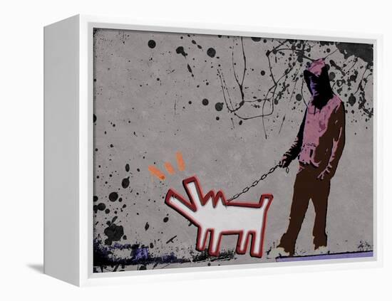 Choose the dog-Banksy-Framed Premier Image Canvas