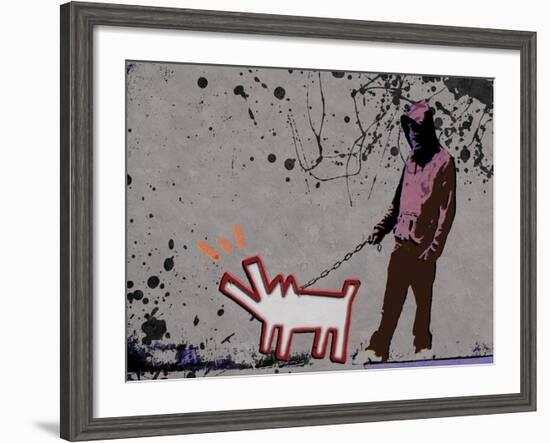 Choose the dog-Banksy-Framed Giclee Print