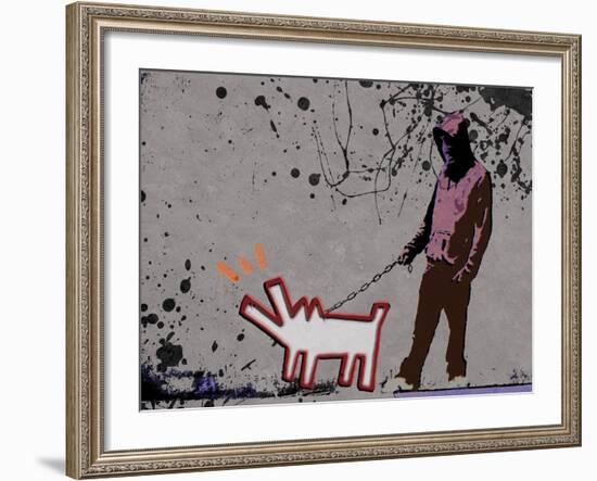 Choose the dog-Banksy-Framed Giclee Print