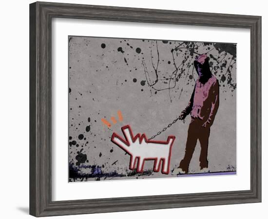 Choose the dog-Banksy-Framed Premium Giclee Print