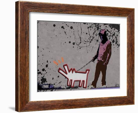 Choose the dog-Banksy-Framed Premium Giclee Print