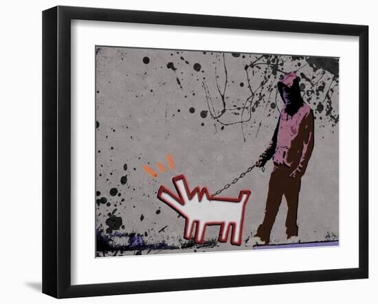 Choose the dog-Banksy-Framed Premium Giclee Print