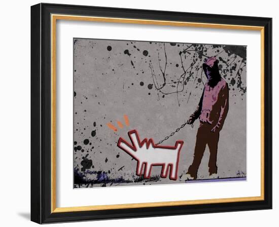 Choose the dog-Banksy-Framed Premium Giclee Print