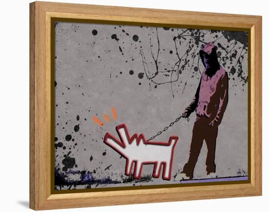 Choose the dog-Banksy-Framed Premier Image Canvas