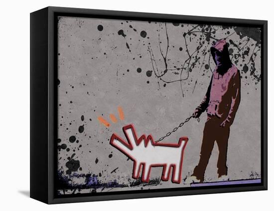 Choose the dog-Banksy-Framed Premier Image Canvas